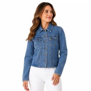 The Limited Denim Trucker Jean Jacket Women's Size Small Blue Cotton Vintage